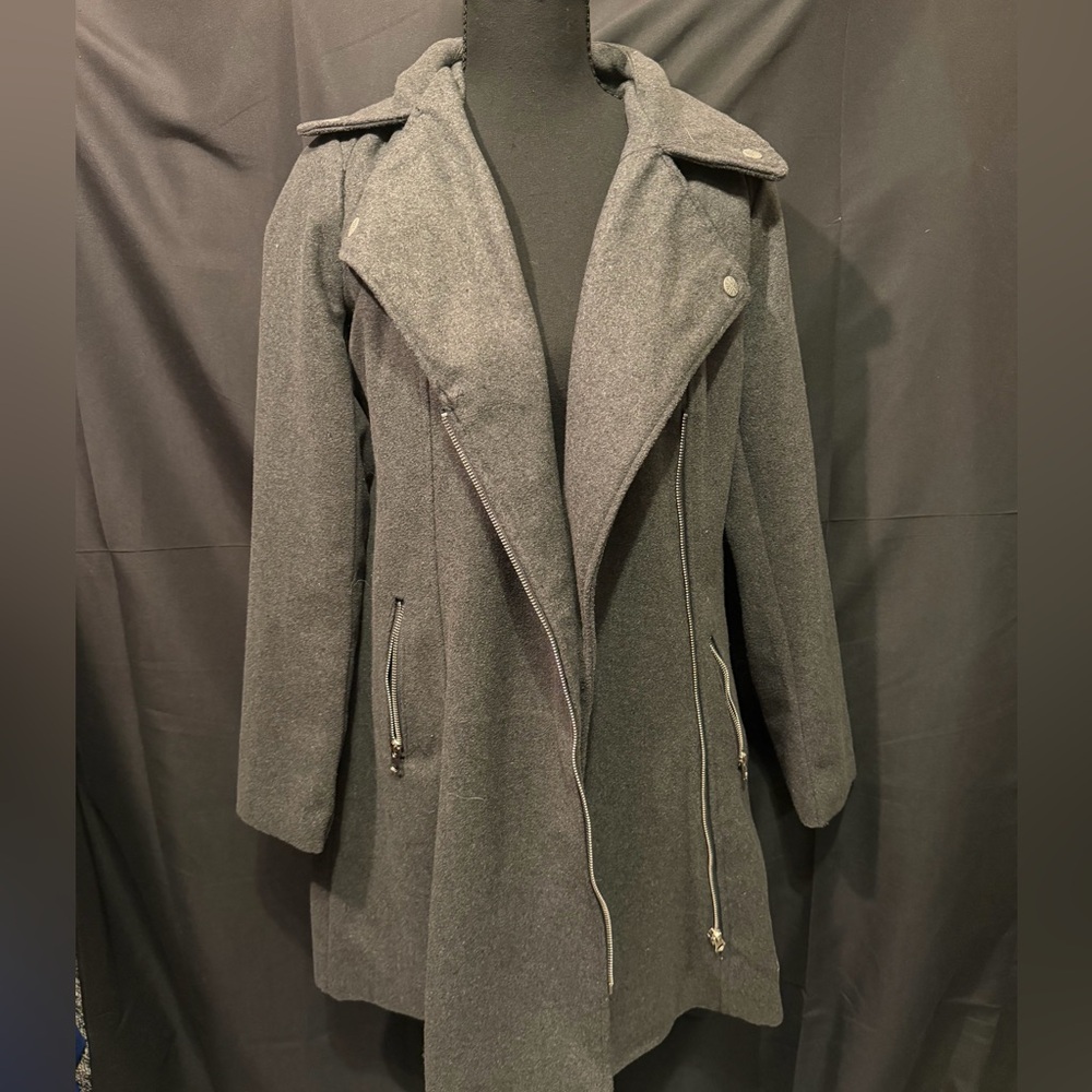 Miss London Charcoal Trench Coat